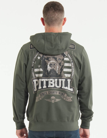 Bluza PIT BULL Tricot Terry TROUBLEMAKER zielona (old green) rozpinana