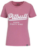 T-shirt damski PIT BULL Denim Washed ANGEL LOGO różowy