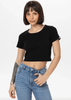 T-shirt damski PIT BULL Rib CROPPED WMN czarny