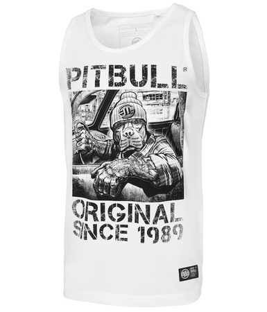 Tank top PIT BULL SLIM FIT DRIVE biały