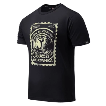 T-shirt EXTREME HOBBY PODRÓŻE WOJOWNIKA STAMP czarny