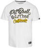 T-shirt PIT BULL SURF DOG biały