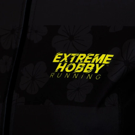 Bluza biegowa damska  EXTREME HOBBY FLOWERS szary