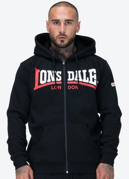 Bluza LONSDALE GARRIGILL czarna rozpinana