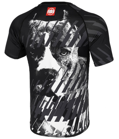 Rashguard PIT BULL STREET DOG czarny krótki rękaw