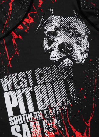 Rashguard PIT BULL BLOOD DOG II MESH czarny krótki rękaw 