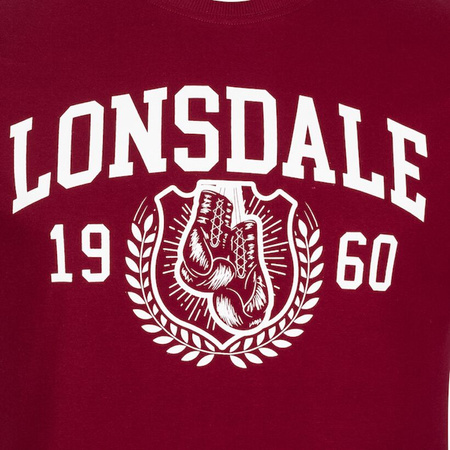 T-shirt LONSDALE STAXIGOE bordowa