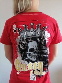 T-shirt damski INVICTA QUEEN czerwony WMN