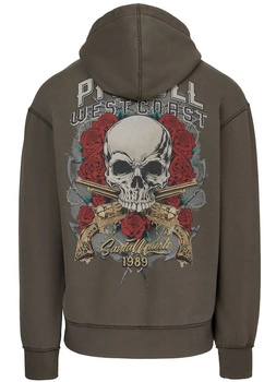 Bluza PIT BULL SANTA MUERTE major olive rozpinana