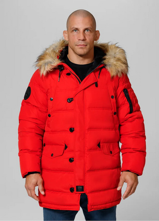 Kurtka parka PIT BULL KINGSTON II pomarańczowa (flame red)