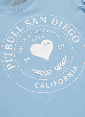 T-shirt damski PIT BULL HEARTIE WMN błękitny (light blue)