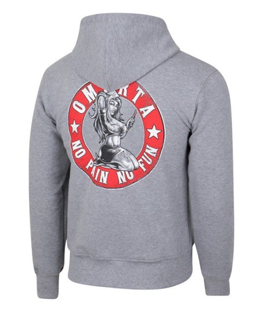 Bluza EXTREME HOBBY NO PAIN NO FUN jasnoszara rozpinana