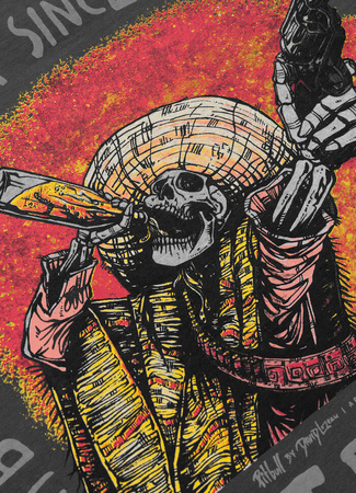 T-shirt PIT BULL SHOT FOR SHOT grafitowy