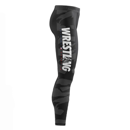 Legginsy męskie  EXTREME HOBBY BOLD WRESTLING czarny