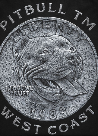 T-shirt PIT BULL COIN czarny