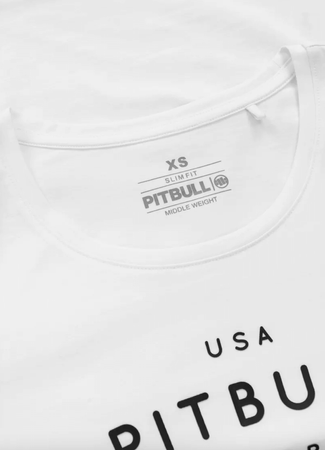 Damski Longsleeve PIT BULL Slim Fit USA CAL WMN biały