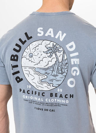 T-shirt PIT BULL Denim Washed PLANET SURF light blue