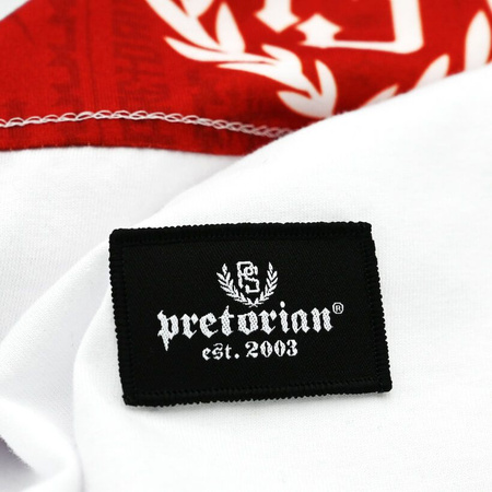 T-shirt PRETORIAN TROUBLE RED STRAP biały