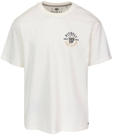 T-shirt PIT BULL Loose Fit SKULL LOGO off white 