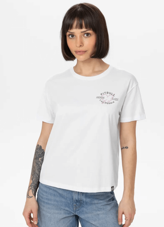T-shirt damski PIT BULL Oversize HEART biały