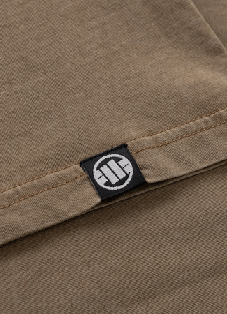 T-shirt damski PIT BULL Denim Washed ANGEL LOGO brązowy (coyote brown)