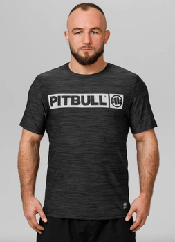 T-shirt PIT BULL HILLTOP CASUAL SPORT czarny (black melange)