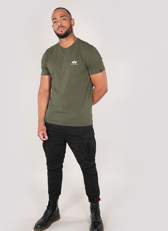 T-shirt ALPHA INDUSTRIES SMALL LOGO oliwkowy (dark olive) 188505 142