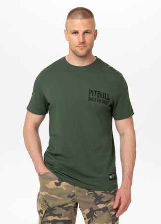 T-shirt PIT BULL SHOT FOR SHOT sage green