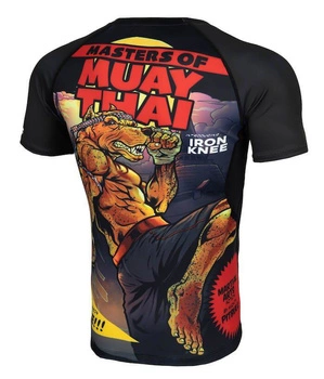 Rashguard PIT BULL MASTER OF MUAY THAI czarny krótki rękaw