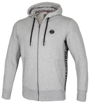 Bluza PIT BULL FRENCH TERRY SMALL LOGO szara rozpinana