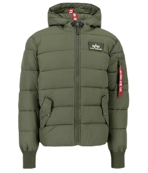 Kurtka ALPHA INDUSTRIES HOODED PUFFER FD oliwkowa (dark green) 118113 257