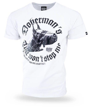 T-shirt DOBERMANS DANGEROUS DOG TS242 biały