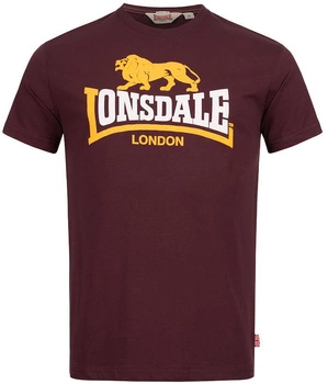 T-shirt Lonsdale HOLMPTON bordowy