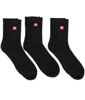 Długie skarpetki PIT BULL HIGH ANKLE  LOGO czarne cienkie - 3 pary