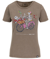 T-shirt damski PIT BULL Denim Washed CRUISINANDBOOZIN WMN dark brown