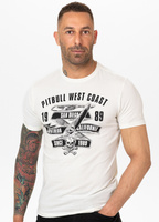 T-shirt PIT BULL OLDSCHOOL RAZOR biały
