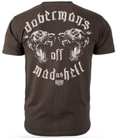 T-shirt DOBERMANS MAD AS HELL TS383 brązowy