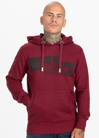 Bluza PIT BULL CLASSIC LOGO bordowa kaptur