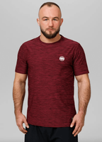 T-shirt PIT BULL SMALL LOGO CASUAL SPORT bordowy (burgundy melange)