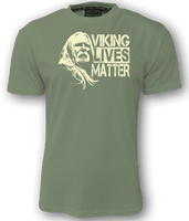 T-shirt ERIK & SONS VIKING LIVES MATTER oliwkowy