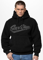 Bluza/kożuch PIT BULL SHERPA GALAXY czarna kaptur