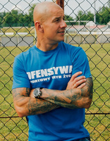 T-shirt OFENSYWA SPORTOWY TRYB ŻYCIA niebieski