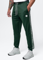 Spodnie dresowe PIT BULL OLDSCHOOL TAPE LOGO TERRY zielone (bottle green)