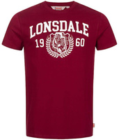 T-shirt LONSDALE STAXIGOE bordowa