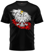 T-shirt ORZEŁ BIEL I CZERWIEŃ czarny
