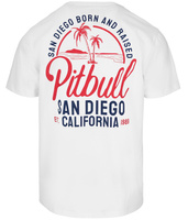 T-shirt PIT BULL SAN DIEGO BORN biały