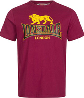 T-shirt Lonsdale TAVERHAM bordowy