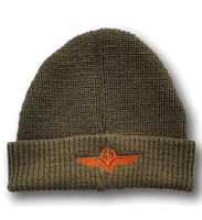 Dwustronna czapka zimowa ERIK & SONS NAVIGATOR oliwkowa