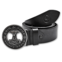 Skórzany pasek ERIK & SONS HAMMER czarny