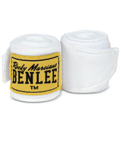 Bandaże bokserskie, owijki BENLEE ELASTIC 450 cm białe